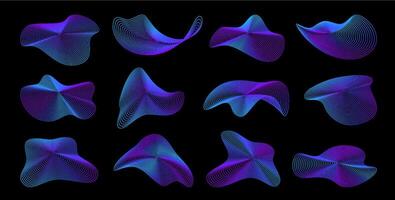 Holographic line wave shapes, 3d sound fluid vector