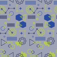 Seamless abstract pattern. Abstract dark blue background with geometric shapes. Modern futuristic background. Technological abstract background. vector