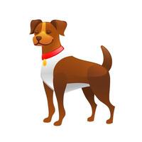 Illustration of a dog, realistic in 3D style. vector