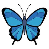 Blue butterfly clip art vector