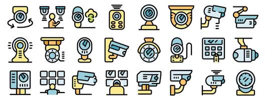Cctv cameras protecting and monitoring for security and surveillance vector