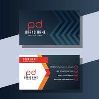 Modern business card template with geometric shapes vector