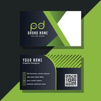 Business card template with qr code vector
