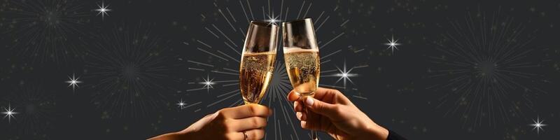 linkedin banner for new year company  template