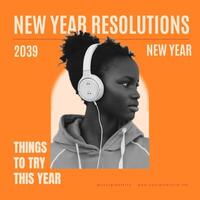 new year resolutions for instagram post template