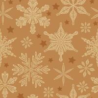 snowflakes on a brown background vector