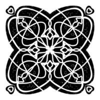 a black and white design with a celtic pattern vector