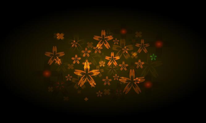 Soft abstract banner with bokeh effect and flower light effects