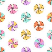 Seamless pattern with colorful candies. Sweets seamless pattern vector