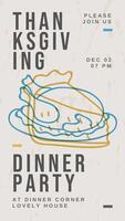 Thanksgiving Dinner Invitation for Instagram Story Template