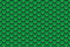 Seamless geometric pattern, snake fish, mermaid, dragon scales. Minimal abstract texture in green color, animal background for your design, cover and wallpaper vector