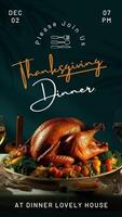 Thanksgiving Dinner Party Invitation for Instagram Story template