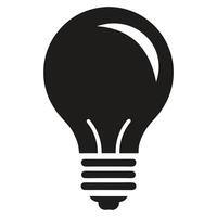 Light Bulb Silhouette Illustration Creative Design Element for Ideas and Innovation vector