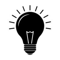 Light Bulb Silhouette Illustration Creative Design Element for Ideas and Innovation vector