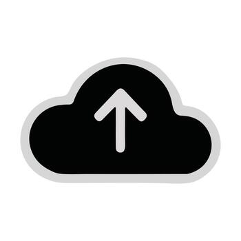 nube subir. icono para diseño. fácilmente editable blanco antecedentes vector