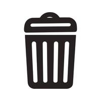 Trash can icon icon on white background. vector