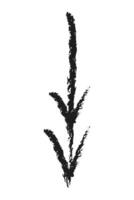 Double down arrow. Hand drawn charcoal arrow. vector