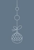 Christmas ball with diamond shapes on a string. Color clipart illustration. vector