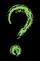 Chalk doodle question mark color. vector