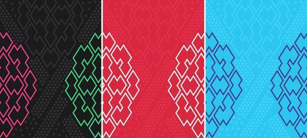 A Set of Background texture design for Sportswear and clothes vector