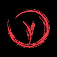 Chalk check mark and circle color. vector