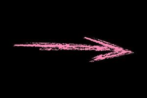 A simple right arrow color. Chalk hand drawn arrow. vector