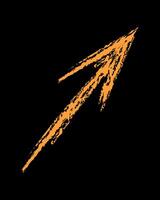 A simple right up arrow color. Chalk hand drawn arrow. vector