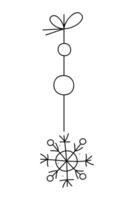 8.Abstract snowflake with circles on a string vector