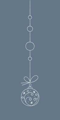 Christmas ball with pattern and snowflakes on a string. Color clipart illustration.