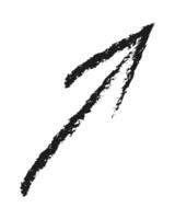 A simple right up arrow. Hand drawn charcoal arrow. vector