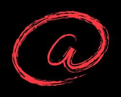 Chalk at symbol color. Doodle hand drawn. vector
