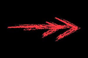 Double right arrow color. Chalk hand drawn arrow. vector