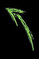 Chalk arrow up left color. Doodle hand drawn. vector
