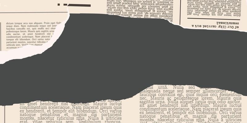 Banner with halftone collage elements for scrapbook, web site. Trendy retro vintage paper cut for business. Old rip torn paper collection. Craft retro gazettes. Investments illustration
