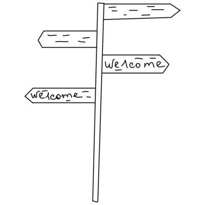 Road sign Illustration on a white background