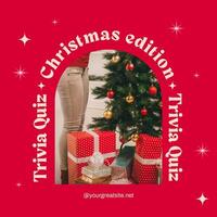 christmas trivia quiz for social media post template