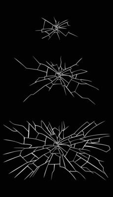 different damages of cracked texture