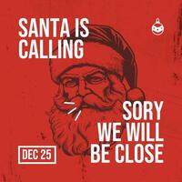 Holliday Announcement Linkedin Post for Christmas template