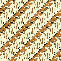 batik parang leaf seamless pattern vector