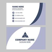 Lavender and white color business card design vector