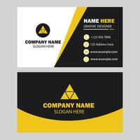 Black and yellow color business card design vector