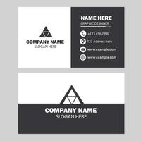 Black and white color business card design vector