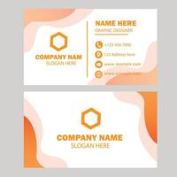 Orange color creative business card design vector