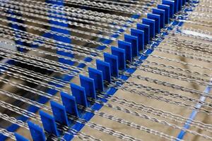 Threads of Tradition A Close-Up of a Weaving Loom Capturing the Intricate Dance of Textiles in Motion. photo