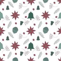 christmas bell pattern vector