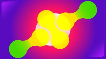 Abstract red blue background green yellow objects vector