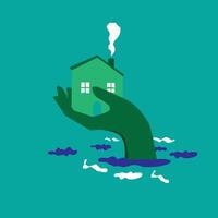 Protecting Homes from Disaster Safety and Rescue During Storms and Floods vector