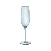 Empty elongated, elegant champagne glass. Watercolor illustration, hand drawn. Isolated object on a white background. vector