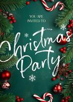 Christmas Party Invitation Card template