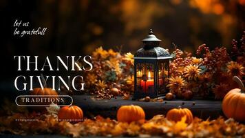 thanksgiving traditions for social media post template